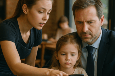 «Una joven camarera ayudó a un padre perdido en una cafetería… sin saber que era un millonario CEO y padre soltero»