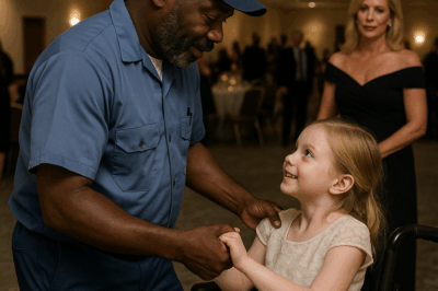 Un conserje bailó con una niña discapacitada… y la millonaria lloró