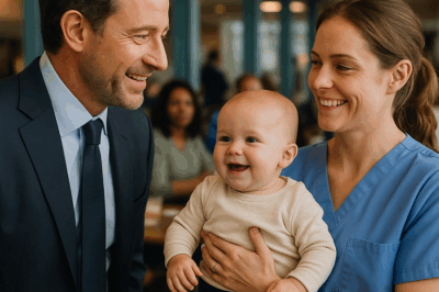 Un CEO solitario conoció a una enfermera y su bebé… y sorprendió