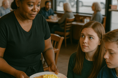 Camarera dio de comer a dos huérfanos… 15 años después llegó un auto de lujo