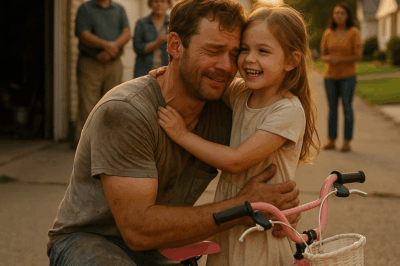 “Padre mecánico pobre arregló la bici de una niña… sus palabras lo dejaron helado”