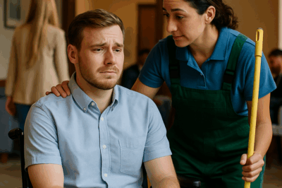 Novia abandona a su pareja en silla de ruedas y la limpiadora sorprende