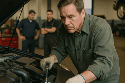 “El conserje del taller aceptó una apuesta… y dejó a todos boquiabiertos”