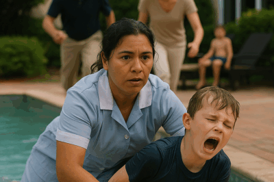 ¡Hijo de millonario se ahoga y solo la empleada se atreve a salvarlo!