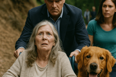 El hijo rico empujó a su madre paralizada por un acantilado… pero olvidó al perro