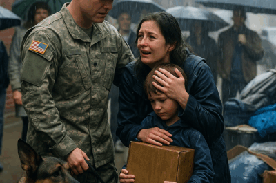 “Viuda y su hijo fueron desalojados bajo la lluvia… un soldado apareció”