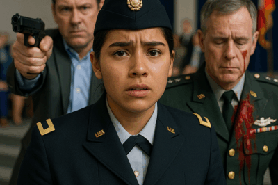 En mi ceremonia de graduación militar, mi padrastro apareció con algo en su chaqueta; sangrando, el general a mi lado susurró mi nombre mientras el silencio se rompía con un eco que nunca olvidaré… ¿qué pasó realmente aquella tarde?