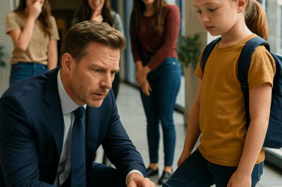 😱 Millonario CEO se arrodilla para atar los cordones de una niña y descubre una verdad que lo deja sin aliento