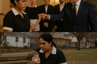 “En una mansión donde el lujo se respiraba en cada rincón, un poderoso empresario despidió a su sirvienta por llegar tarde. Humillada frente a todos, la mujer solo guardó silencio… hasta que se reveló la razón detrás de su retraso. Lo que parecía simple negligencia se convirtió en una historia tan desgarradora que hizo llorar al millonario y cambió su vida —y la de todos— para siempre.”