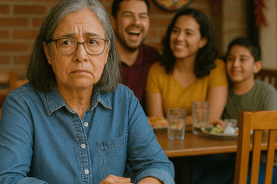 Mi hijo se rió: “Esta mesa es para la familia… ¿por qué no vas y te sientas afuera?”