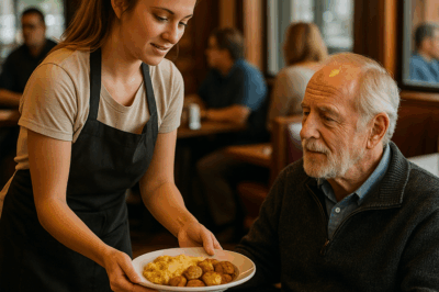 «Una joven camarera notó a un hombre lisiado que no podía pagar su comida y decidió ayudarlo sin esperar nada a cambio. Le sirvió gratis durante semanas, ignorando las burlas de sus compañeros. Pero un día, él pidió hablar con el gerente… y reveló algo que dejó a todos sin palabras: era el dueño multimillonario del restaurante.»