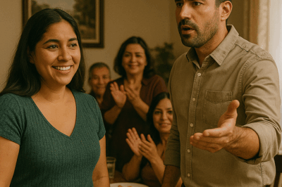 “Mi familia aplaudía orgullosa a mi hermana en plena cena, sin imaginar que mi esposo se levantaría segundos después y diría algo que cambiaría para siempre nuestra relación, nuestro apellido y el concepto de familia que creíamos tener.”