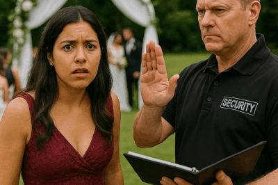 En la boda de mi hermana, el guardia de seguridad me detuvo en la entrada y me dijo que mi nombre no estaba en la lista… pero cuando descubrí quién lo había borrado y por qué, la verdad destruyó a toda mi familia.