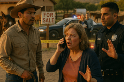 “Volví antes de mi viaje y la presidenta de la HOA estaba vendiendo mi rancho de caballos como si fuera suyo. Llamó al 911 para detenerme, pero lo que la policía descubrió después dejó a todo el vecindario sin palabras.”