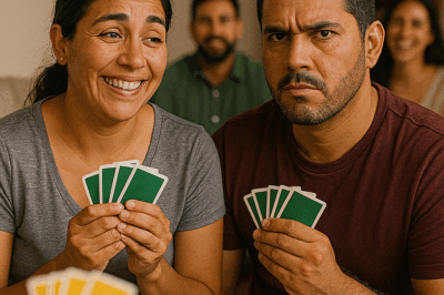 Durante la noche de juegos con nuestros amigos, mi esposa bromeó diciendo: “Jamás volvería a casarme contigo.” Todos rieron… hasta que respondí con una sola frase que hizo que el silencio llenara la habitación y que su secreto más grande saliera a la luz.