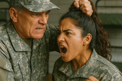 El general, temido por todos en la base militar, la agarró del cabello frente a sus compañeros, intentando humillarla. Pero lo que hizo ella después —sin levantar la voz ni un arma— cambió su destino… y el respeto de toda la unidad.