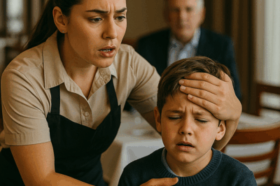 “Una camarera notó unos síntomas que todos ignoraban en el restaurante y, guiada solo por su instinto, llamó a emergencias. Minutos después, los paramédicos confirmaron lo impensable: acababa de salvar la vida del hijo del multimillonario dueño del lugar… y lo que ocurrió después cambió su destino para siempre.”