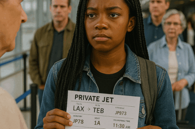 “Le dijeron que estaba en la fila equivocada por ser una adolescente negra con ropa sencilla, pero cuando sacó su pase de abordar para un jet privado, el silencio en el aeropuerto fue tan profundo que nadie se atrevió a mirarla a los ojos otra vez.”