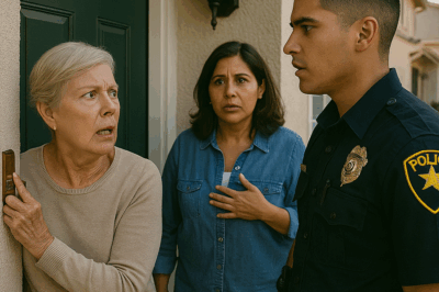 “La presidenta del vecindario apareció con su famosa ‘llave maestra’ para entrar en mi casa sin avisar. Cuando la cerradura no cedió, llamó al 911 gritando que yo ‘escondía algo’. Lo que nunca imaginó fue que el policía que atendió… era mi propio hijo.”