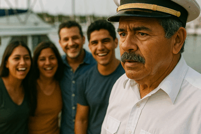 Mi familia se reía en el muelle, burlándose del pequeño barco y del viejo capitán que yo había contratado, hasta que él habló, revelando un secreto tan impactante sobre nuestras raíces que enmudeció a todos y cambió nuestra historia para siempre.