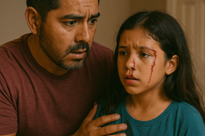 “Estás sangrando… ¿quién te hizo esto?”, preguntó el padre soltero cuando la joven apareció en su puerta empapada y temblando. Pero su respuesta —entre lágrimas y miedo— reveló un secreto que no solo la involucraba a ella… sino también a su propio hijo.