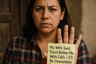 “Mi esposa me dijo: ‘No me llames, estaré incomunicada durante siete días’, y se marchó con una maleta pequeña y una mirada que no supe entender. Pensé que era un simple retiro espiritual, pero lo que descubrí al sexto día me dejó sin aliento y cambió todo lo que creía saber sobre ella.”