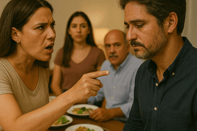 “En medio de la cena familiar, mi esposa me miró a los ojos y dijo: ‘Hemos decidido que ya no eres parte de esta familia’. Todos guardaron silencio… pero lo que descubrí minutos después convirtió aquella cena en algo que jamás olvidaré.”