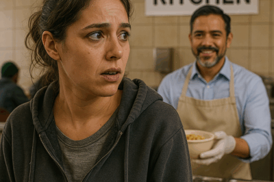 Una madre soltera sin hogar fue a un comedor comunitario buscando un plato de sopa para su hijo, sin imaginar que el hombre que servía en silencio detrás del mostrador… era su primer amor, y el verdadero fundador del lugar.