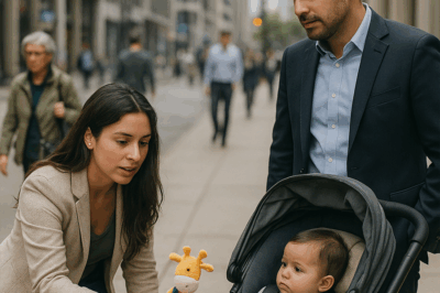 Un gesto mínimo cambió todo: recogió el muñeco del hijo de un desconocido, y días después descubrió que ese hombre era el director de la empresa donde iba a trabajar — lo que comenzó como una coincidencia terminó convirtiéndose en una historia de amor, redención y segundas oportunidades.