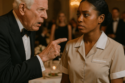 “Un invitado adinerado humilló públicamente a una trabajadora de hotel durante una elegante gala, creyendo que era invisible entre la élite, pero minutos después la sorprendente revelación sobre su verdadera identidad dejó a todos los presentes en completo silencio y conmoción.”