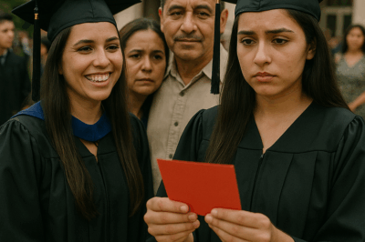 Mientras mi gemela recibía un viaje por todo el continente como premio de graduación, yo sostenía una tarjeta de diez dólares y una sonrisa fingida — lo que descubrí después sobre el motivo de ese trato desigual me dejó sin palabras y reveló el verdadero valor de la familia.