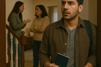 Faltaban veinte minutos para ir al aeropuerto cuando volví por mi pasaporte olvidado; subí las escaleras y escuché voces en el piso de arriba — lo que oí me dejó inmóvil frente a la puerta, temblando, porque comprendí que toda mi vida había sido una mentira cuidadosamente construida.