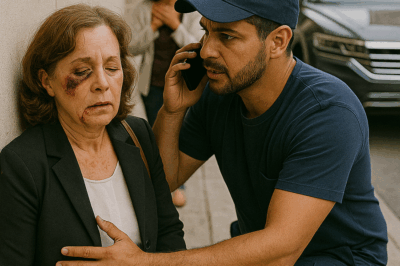 “¡Por favor, ayude a mi mamá, la están lastimando!”, gritó un niño frente al taller mecánico — el hombre que salió a socorrerlos era un ex SEAL que había dejado la guerra atrás, y al rescatar a la mujer descubrió una verdad que unía sus destinos de una forma impensada.