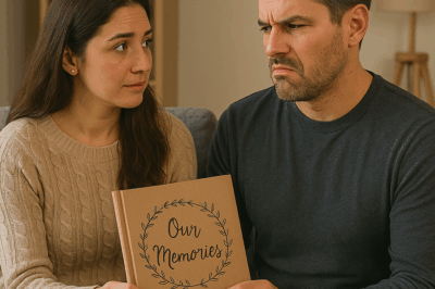 “Le regalé a mi esposo un libro hecho a mano con todos nuestros recuerdos: fotos, cartas, promesas… pero él lo miró, se rió y dijo: ‘Eres ridícula’. No sabía que ese gesto cruel acabaría revelando un secreto que me destrozó.”