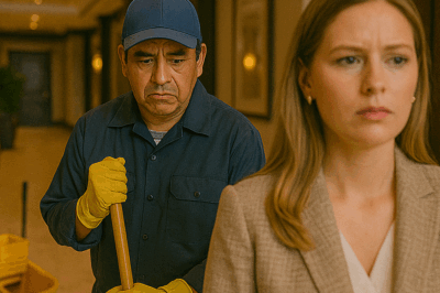 “La multimillonaria que despreciaba al conserje por limpiar sus pisos nunca imaginó que, cuando su imperio se derrumbara, aquel hombre silencioso y humilde sería la única persona capaz de salvarla de perderlo todo.”