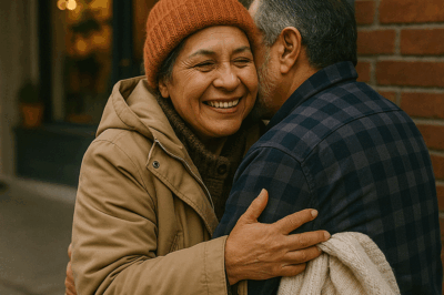 El día en que el calor encontró un hogar: la historia de un desconocido que, con un solo gesto de bondad, cambió la vida de una mujer sin esperanza… y terminó descubriendo que él también necesitaba ser salvado.
