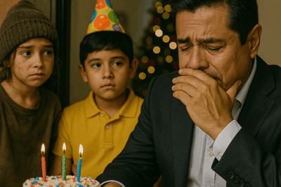 Un millonario celebra su lujoso cumpleaños ignorando a una niña de la calle que solo quería felicitarlo, pero el inesperado gesto de un joven empleado cambia todo y revela un secreto que hace llorar hasta al hombre más poderoso.