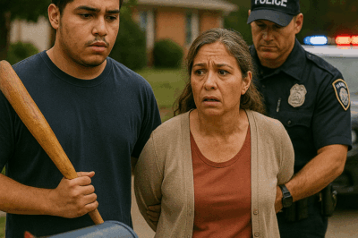 El hijo de mi vecina rompió mi buzón con un bate para “divertirse”, y su madre intentó culparme frente a todos… pero cuando la policía descubrió que el buzón era propiedad federal, lo que comenzó como una travesura terminó con ambos esposados en plena calle.