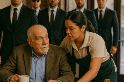Cada mañana ella servía café al anciano solitario sin imaginar quién era. Hasta que un día, cuatro guardaespaldas y dos abogados entraron en el restaurante buscando a “la camarera del turno de las ocho”… y todo cambió para siempre.