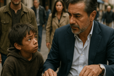 Un niño sin hogar se acercó a un millonario en un restaurante y le preguntó con timidez: “¿Puedo comer tus sobras?” Pero lo que el hombre hizo después dejó sin palabras a todos los presentes y cambió dos vidas para siempre.