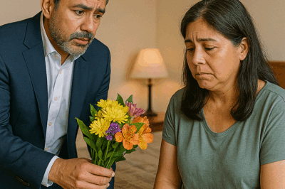 “Cinco años después del divorcio, un millonario decidió visitar a su exesposa por última vez. Ella no quiso recibirlo ni pronunciar una palabra. Pero cuando él hizo un solo gesto frente a su puerta —uno tan inesperado como sincero—, su silencio se rompió… y la verdad que escondían salió a la luz.”