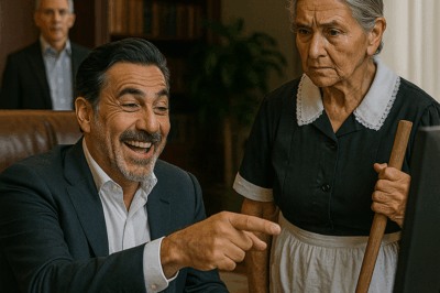 “Te doy mi empresa si lo arreglas”, se burló el millonario frente a todos al ver a la anciana limpiadora acercarse al costoso sistema dañado… pero lo que ella hizo en minutos dejó sin palabras a todos los ingenieros presentes.