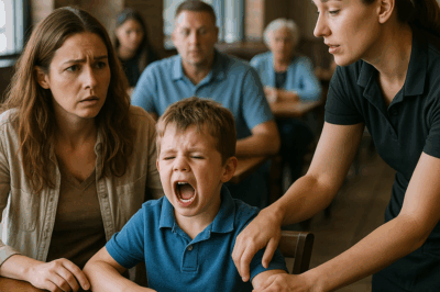 Millonario humillado cuando su hijo autista grita y mesera reacciona