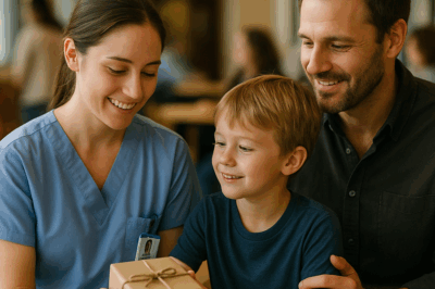«Una enfermera pobre se avergonzó de no tener un vestido bonito para la fiesta del hospital. Pero un padre soltero que la veía cada día decidió invitarla a cenar de todos modos. Esa noche cambió su destino: lo que empezó como un gesto de bondad se convirtió en una historia de amor que inspiró a miles.»