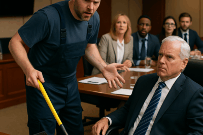 “Conserje padre soltero rompe el portátil del CEO en plena junta… pero lo que descubren dentro deja a todos sin aliento”