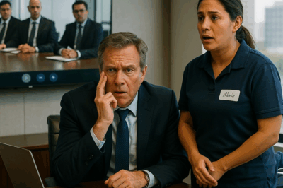 La empresa estaba en ruinas. Todos se habían ido: ejecutivos, socios, incluso el director financiero. El edificio, antes símbolo de éxito, era ahora un desierto de silencio y polvo. Solo una persona seguía allí: la mujer de la limpieza. El CEO, derrotado, pasaba su última noche recogiendo papeles cuando ella entró, balde en mano, y dijo tres palabras. Tres simples palabras que detuvieron el tiempo. Nadie lo supo entonces, pero aquella frase cambiaría el destino de la compañía, del país… y convertiría una quiebra en el acuerdo más sorprendente de la década.