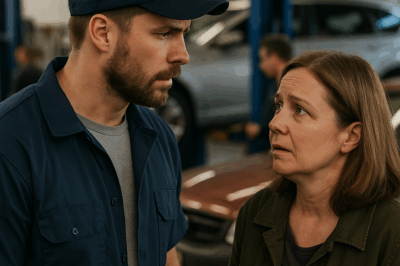 “¿Puedo dormir en tu auto?”, susurró la directora — el mecánico no imaginó lo que descubriría después