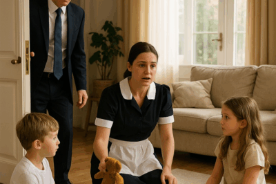 El millonario creía que su hogar era un refugio perfecto, protegido por cámaras, muros y empleados de confianza. Pero una tarde, mientras sus hijos jugaban en el jardín, la niñera hizo algo que nadie esperaba. Los niños reían, sin entender que participaban en un juego peligroso, un juego que no debía existir. Cuando el padre vio las imágenes de las cámaras, se quedó helado: su mundo entero se tambaleó. La mujer que había cuidado a sus hijos durante años escondía un secreto tan oscuro que cambiaría para siempre la historia de aquella familia.