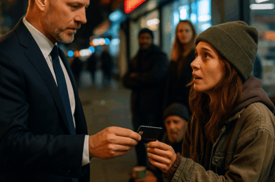 “Millonario entregó una tarjeta negra a una indigente… lo que hizo impactó a todos”
