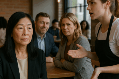 Se burlaron de la japonesa humilde, pero una camarera habló